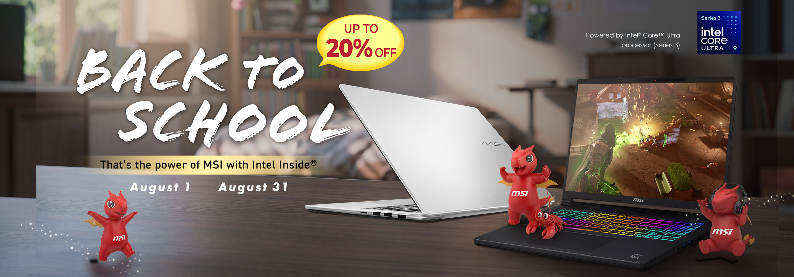 MSI Back-to-School summer sale promotion